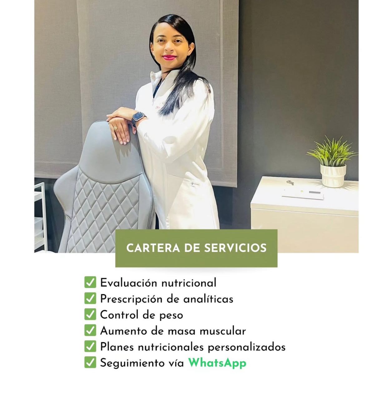 Dra. Jenny Matías en consulta